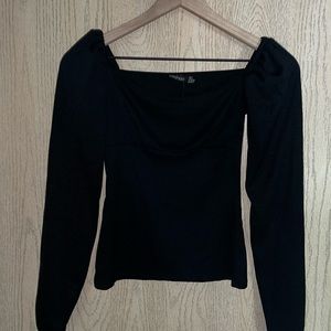 Boohoo NWOT sweetheart neckline long sleeve